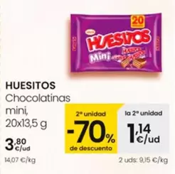 Oferta de Huesitos - Chocolatinas Mini por 3,8€ en Eroski