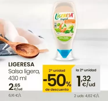 Oferta de Ligeresa - Salsa Ligera por 2,65€ en Eroski