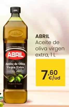 Oferta de Abril - Aceite De Oliva Virgen Extra por 7,6€ en Eroski