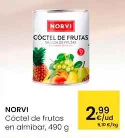 Oferta de Norvi - Cóctel De Frutas En Almíbar por 2,99€ en Eroski