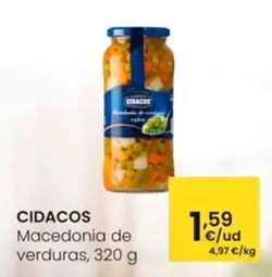 Oferta de Cidacos - Macedonia De Verduras por 1,59€ en Eroski