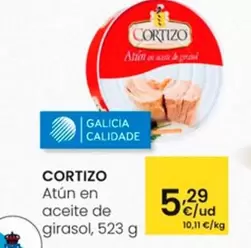 Oferta de Cortizo - Atun En Aceite De Girasol por 5,29€ en Eroski