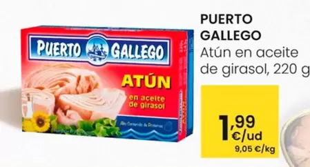 Oferta de Puerto Gallego - Atun En Aceite De Girasol por 1,99€ en Eroski