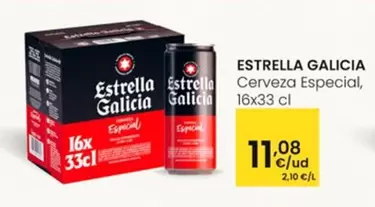 Oferta de Estrella Galicia - Cerveza Especial por 11,08€ en Eroski