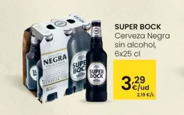 Oferta de Super Bock - Cerveza Negra Sin Alcohol por 3,29€ en Eroski