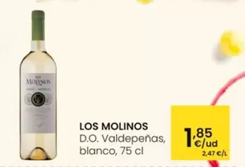 Oferta de Los Molinos - D.O. Valdepeñas, Blanco por 1,85€ en Eroski