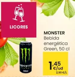 Oferta de Monster - Bebida Energética Green por 1,45€ en Eroski