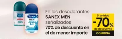 Oferta de Sanex - Men En Los Desodorantes en Eroski