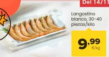 Oferta de Langostino Blanco por 9,99€ en Autoservicios Familia