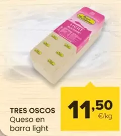 Oferta de Tres Oscos - Queso En Barra Light por 11,5€ en Autoservicios Familia