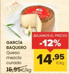 Oferta de García Baquero - Queso Mezcla Curado por 14,95€ en Autoservicios Familia