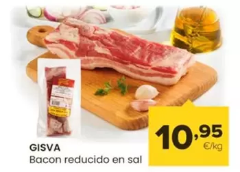 Oferta de Gisva - Bacon Reducido En Sal por 10,95€ en Autoservicios Familia