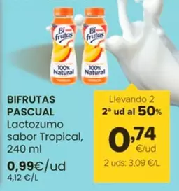 Oferta de Pascual - Bifrutas por 0,99€ en Autoservicios Familia