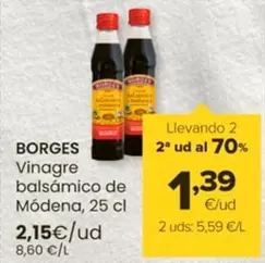 Oferta de Borges - Vinagre Balsamico De Módena por 2,15€ en Autoservicios Familia