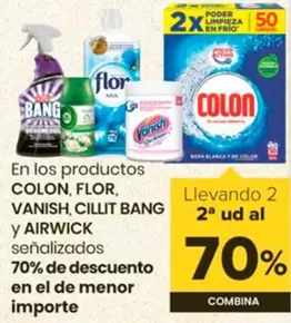 Oferta de Colon / Flor / Vanish / Cillit Bang Y Airwick - En Los Productos en Autoservicios Familia