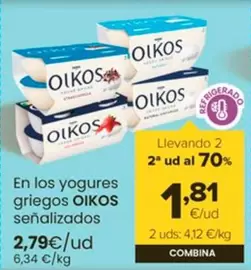 Oferta de OIKOS - En Los Yogures Griegos por 2,79€ en Autoservicios Familia