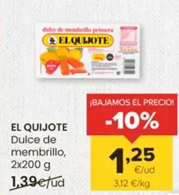 Oferta de El Quijote - Dulce De Membrillo por 1,25€ en Autoservicios Familia