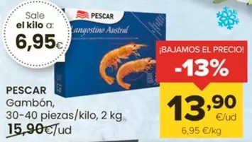 Oferta de Pescar - Gambon por 13,9€ en Autoservicios Familia