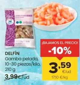 Oferta de Delfín - Gamba Pelada por 3,59€ en Autoservicios Familia