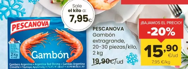 Oferta de Pescanova - Gambon Extragrande por 15,9€ en Autoservicios Familia