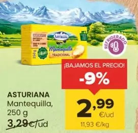 Oferta de Asturiana - Mantequilla por 2,99€ en Autoservicios Familia