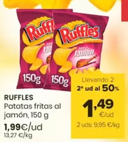 Oferta de Ruffles - Patatas Fritas Al Jamon por 1,99€ en Autoservicios Familia