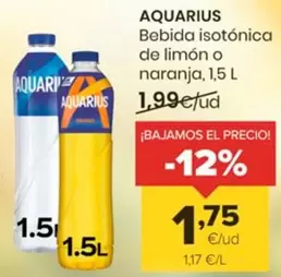 Oferta de Aquarius - Bebida Isotónica De Limon O Naranja por 1,75€ en Autoservicios Familia