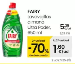 Oferta de Fairy - Lavavajillas A Mano Ultra Poder por 5,35€ en Eroski