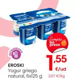 Oferta de Eroski - Yogur Griego Natural por 1,55€ en Eroski