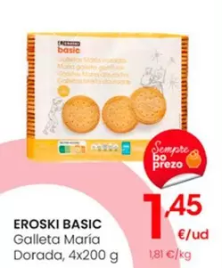 Oferta de Eroski Basic - Galleta Maria Dorada por 1,45€ en Eroski