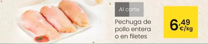 Oferta de Pechuga De Pollo Entera O En Filetes por 6,49€ en Eroski