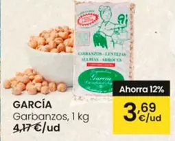 Oferta de Garcia - Garbanzos por 3,69€ en Eroski