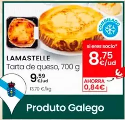 Oferta de Lamastelle -  Tarta De Queso por 9,59€ en Eroski