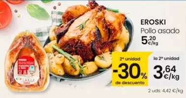 Oferta de Eroski - Pollo Asado por 5,2€ en Eroski