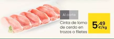 Oferta de Cinta De Lomo De Cerdo En Trozos O Filetes por 5,49€ en Eroski