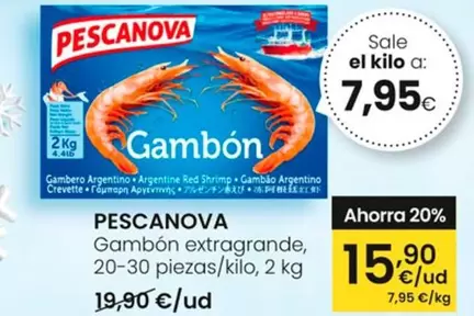 Oferta de Pescanova - Gambon Extragrande por 15,9€ en Eroski