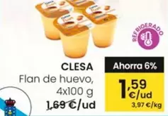 Oferta de Clesa - Flan De Huevo por 1,59€ en Eroski