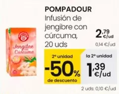 Oferta de Pompadour - Infusión De Jengibre Con Cúrcuma por 2,79€ en Eroski