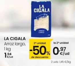 Oferta de La Cigala - Arroz Largo por 1,94€ en Eroski