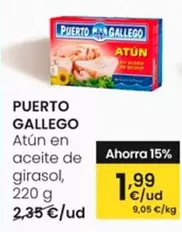 Oferta de Puerto Gallego - Atun En Aceite De Girasol por 1,99€ en Eroski