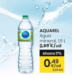 Oferta de Aquarel - Agua Mineral por 0,49€ en Eroski