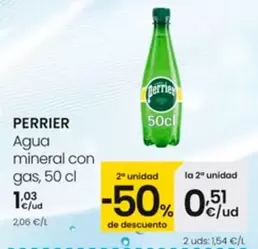 Oferta de Perrier - Agua Mineral Con Gas por 1,03€ en Eroski