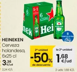 Oferta de Heineken - Cerveza Holandesa por 3,36€ en Eroski