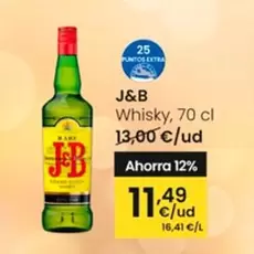 Oferta de J&B - Whisky por 11,49€ en Eroski