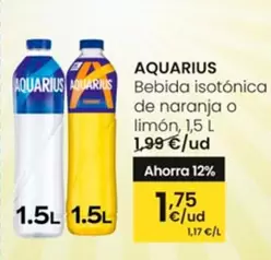 Oferta de Aquarius - Bebida Isotónica De Naranja O Limon por 1,75€ en Eroski