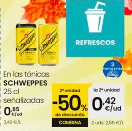 Oferta de Schweppes - En Las Tonicas por 0,85€ en Eroski