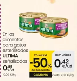 Oferta de Última - En Los Alimentos Para Gatos Esterilizados por 0,85€ en Eroski