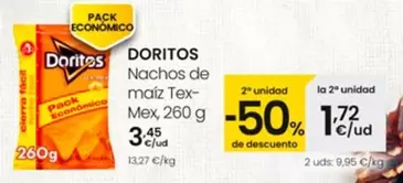 Oferta de Doritos - Nachos De Maíz Tex-Mex por 3,45€ en Eroski