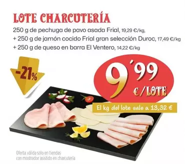 Oferta de Lote Charcutería por 9,99€ en Ahorramas