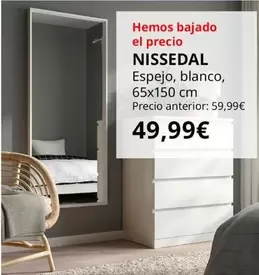 Oferta de Nissedal - Espejo, Blanco por 49,99€ en IKEA